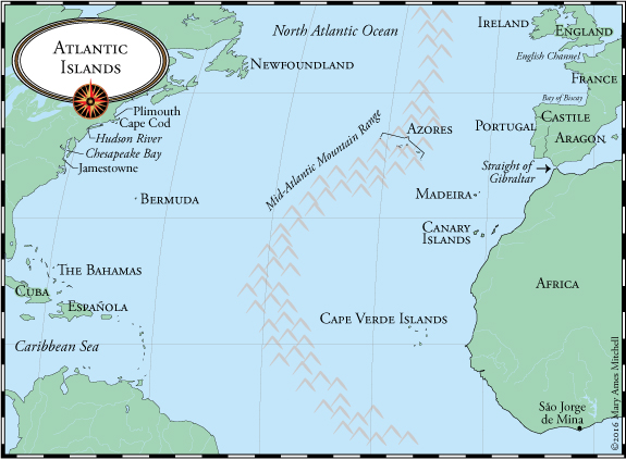 Atlantic Ocean Map Islands Atlantic Ocean Map Islands